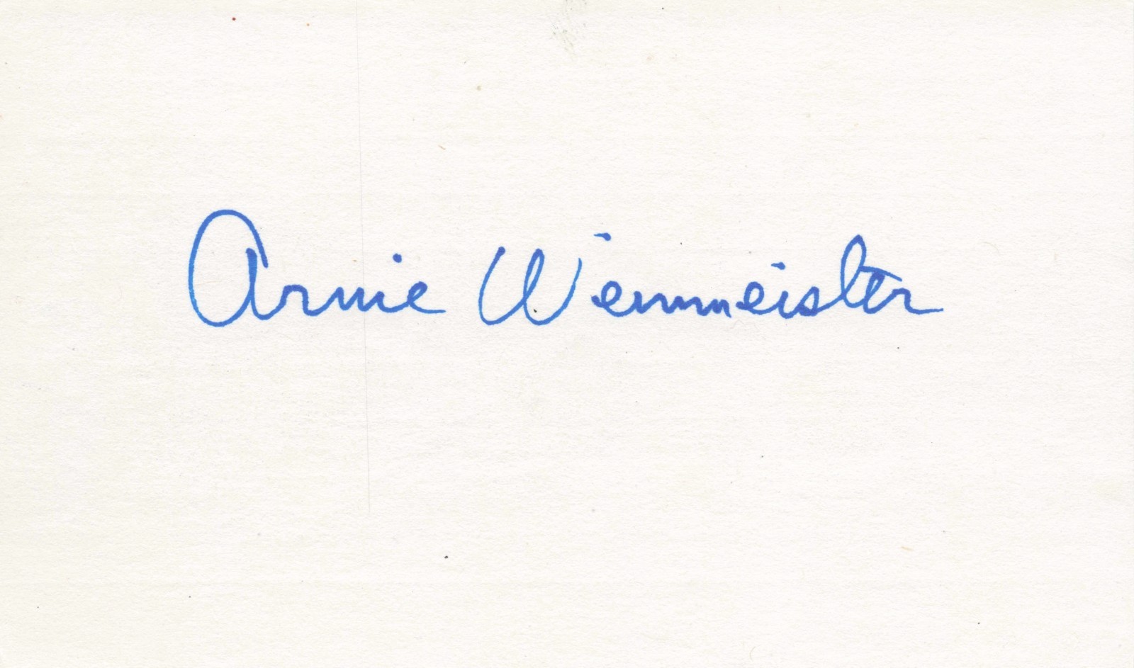 Arnie Weinmeister – Signed Autographed 3×5 Index Card 249