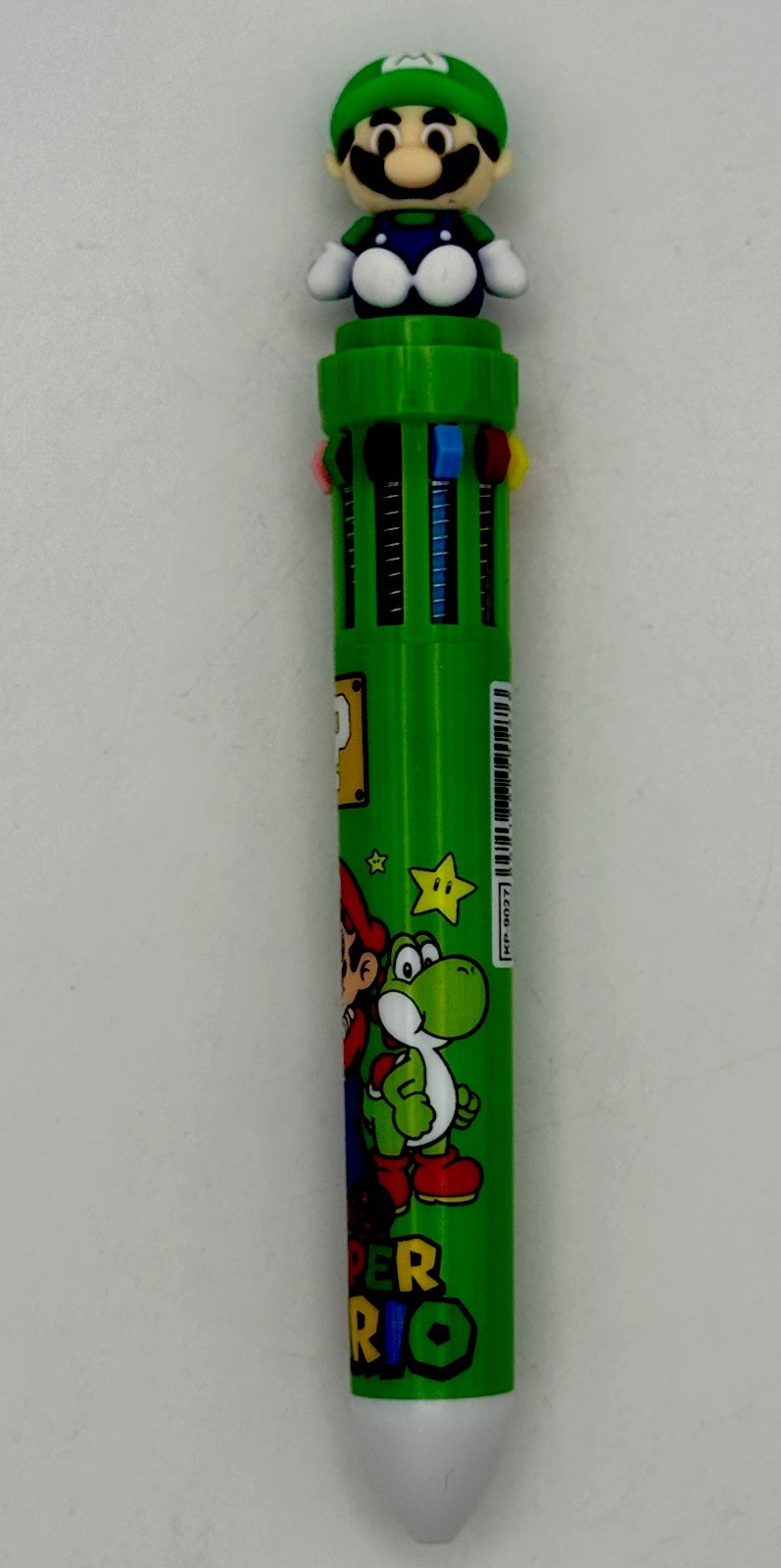 SUPER MARIO 10 Colors In 1 Retractable Multi Color Ball Point Pen – Green Mario