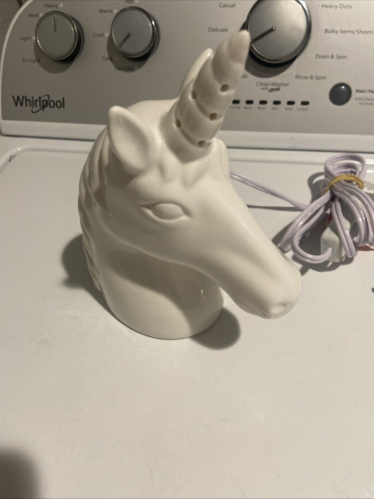 White Ceramic Unicorn Nightlight