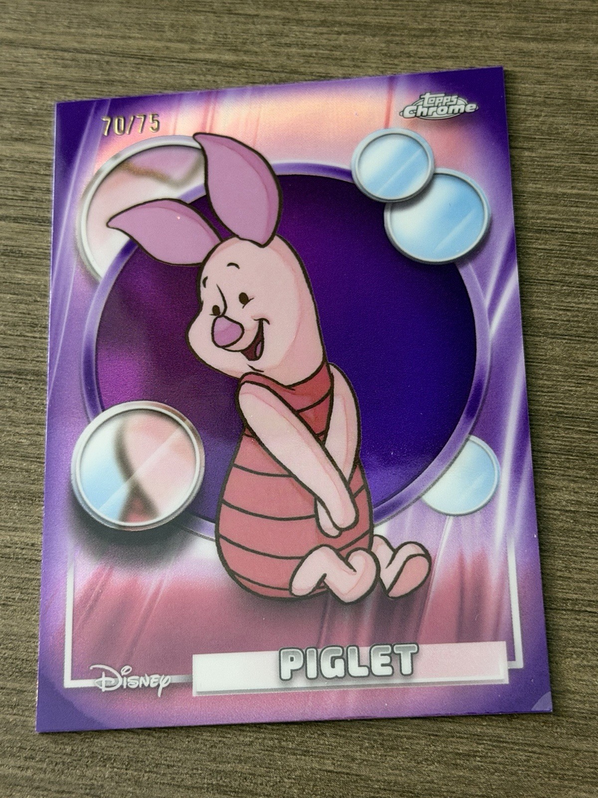 2026 Topps Chrome Disney Piglet Purple Refractor #103 70/75