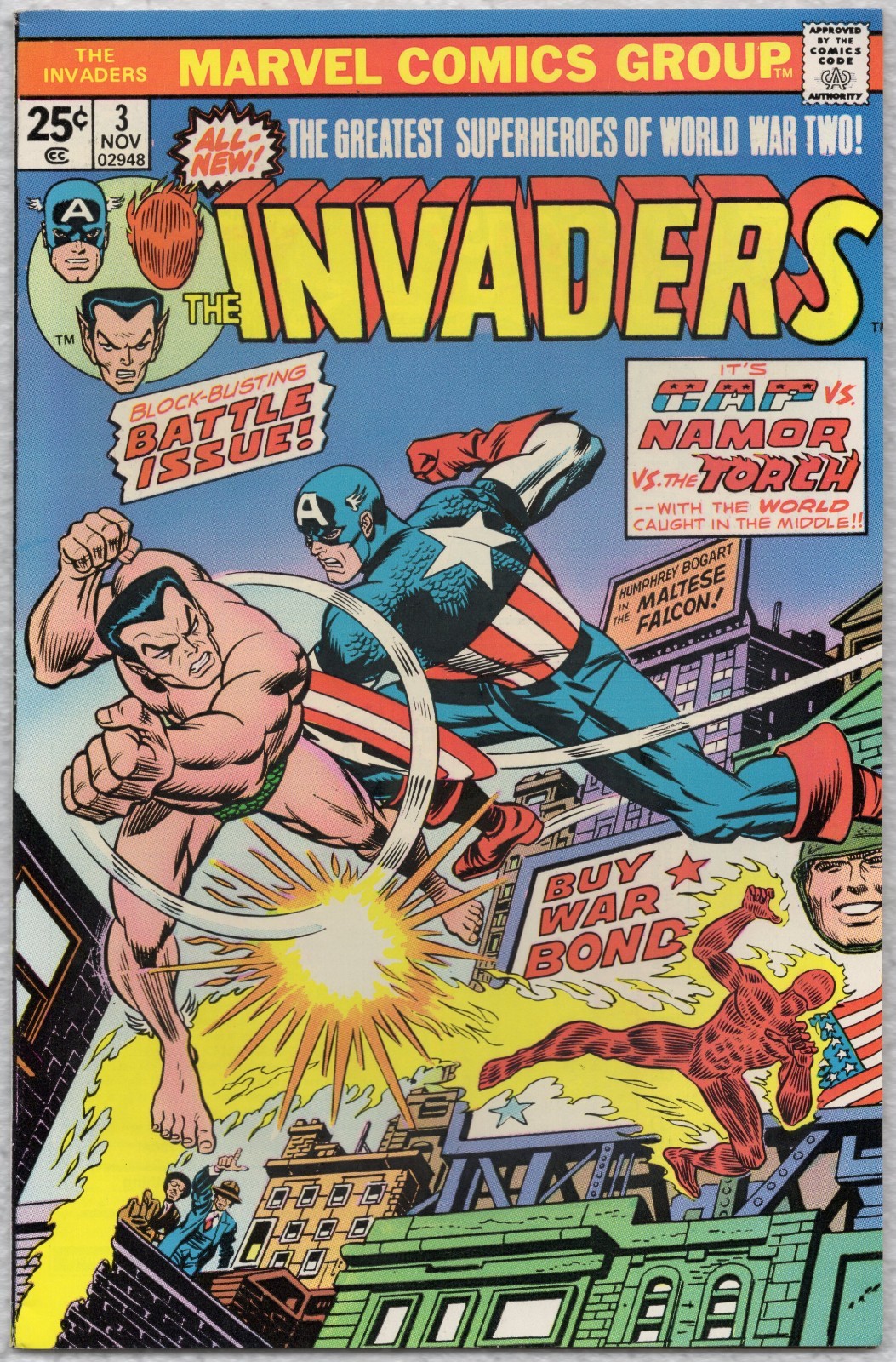 The INVADERS #1-4 (1975) Roy THOMAS! 🔑 ALL MVS Intact! CAP! TORCH! SUBBY! F+!