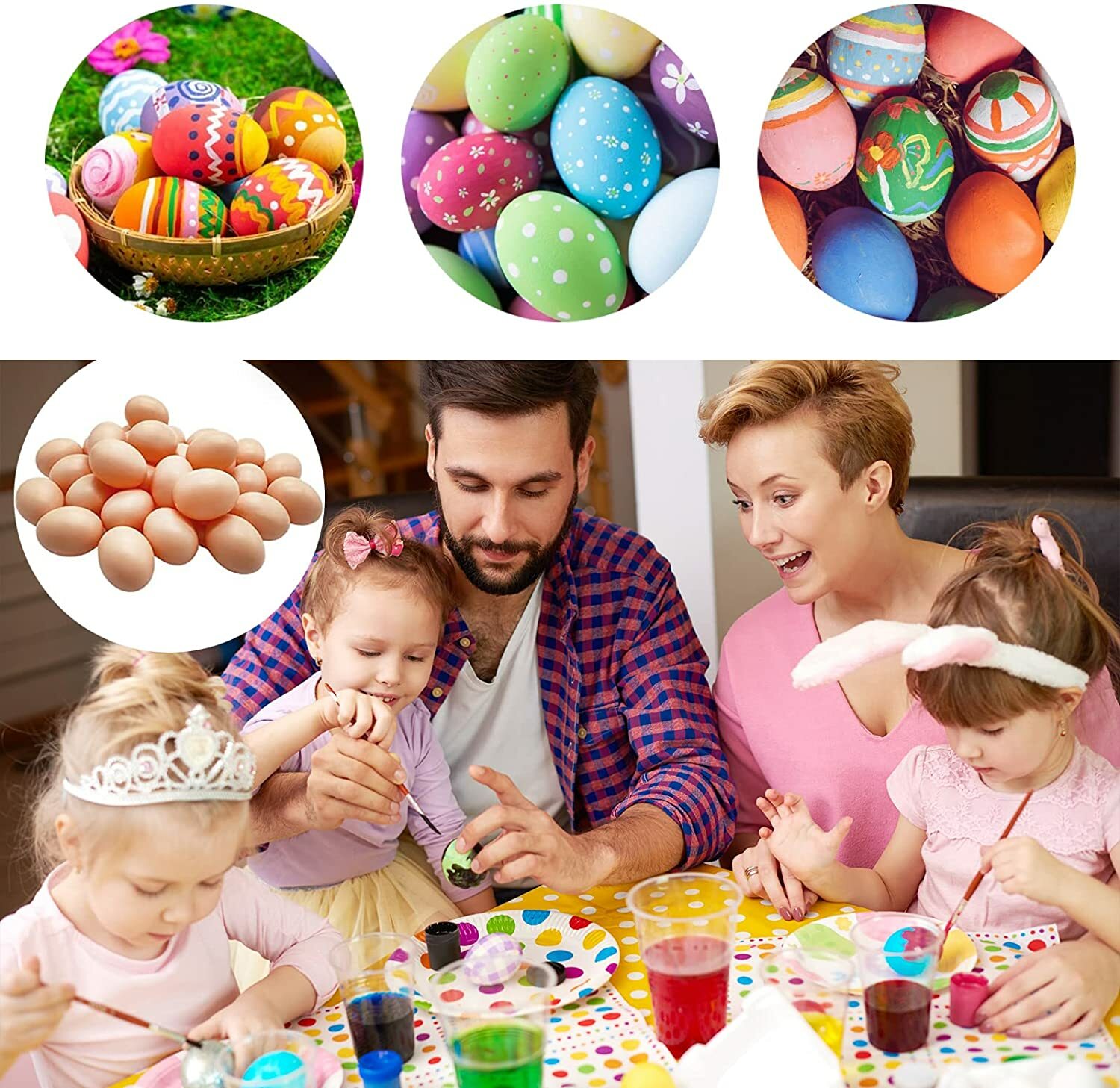 10Pack Plastic Fake Eggs Artificial Eggs Realistic Chicken Easter Eggs for Kids