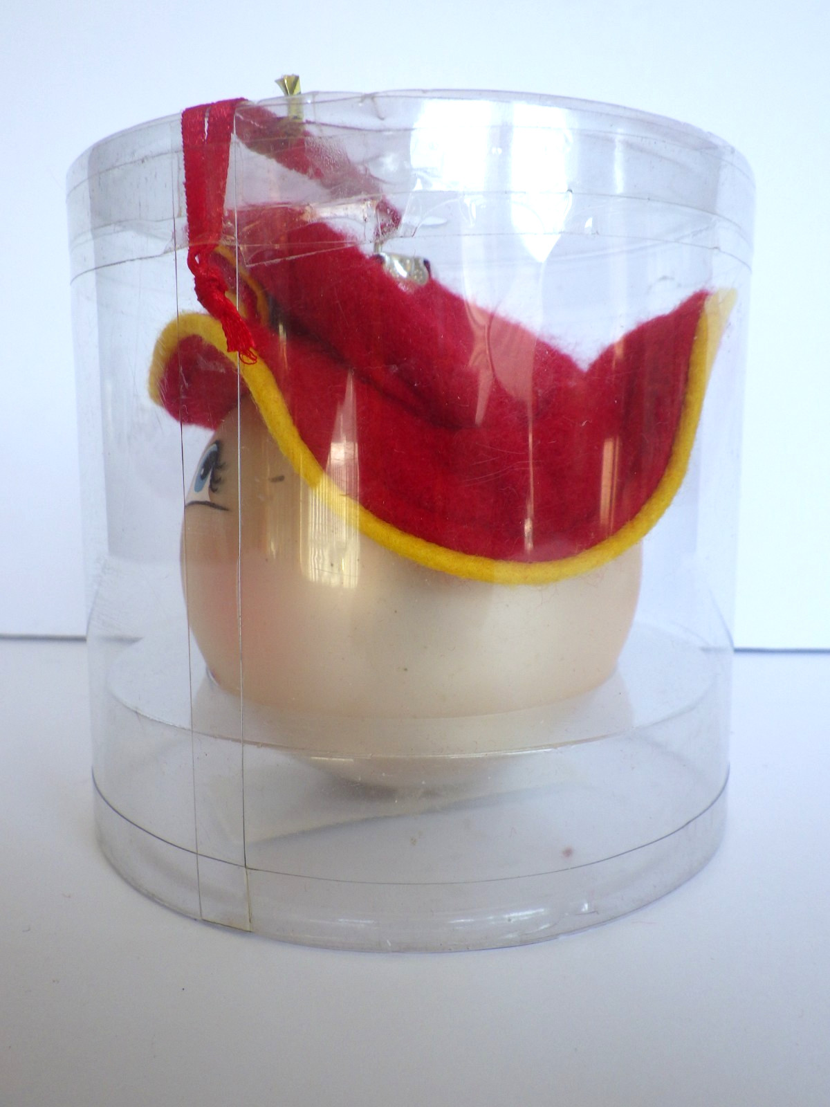 Kurt S Adler Fireman Hat Buddies 3″ Christmas Glass Ball Ornament New in Package