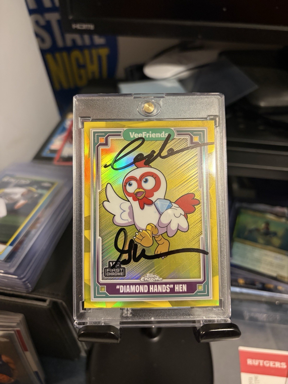 VeeFriends Diamond Hands Hen Yellow Refractor GARY/SASHA VAYNERCHUK Auto