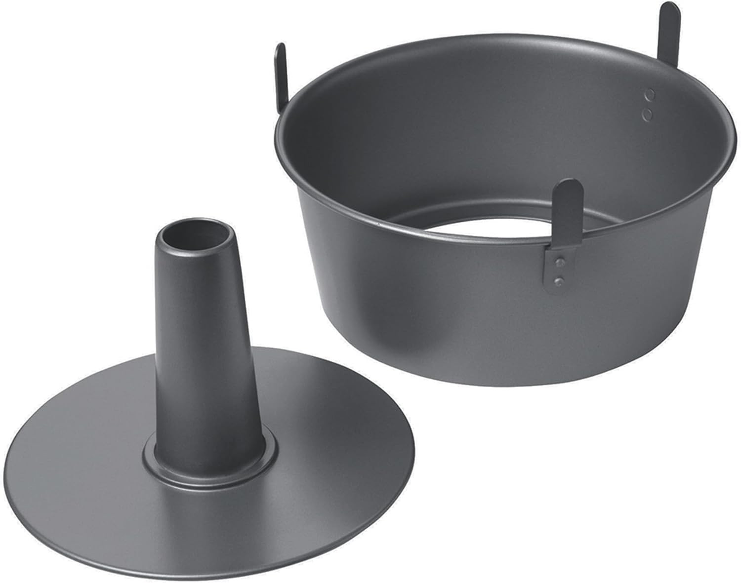 Chicago Metallic Angel Food Cake Pan with Cooling Feet, 2-Piece Nonstick Tube Pa