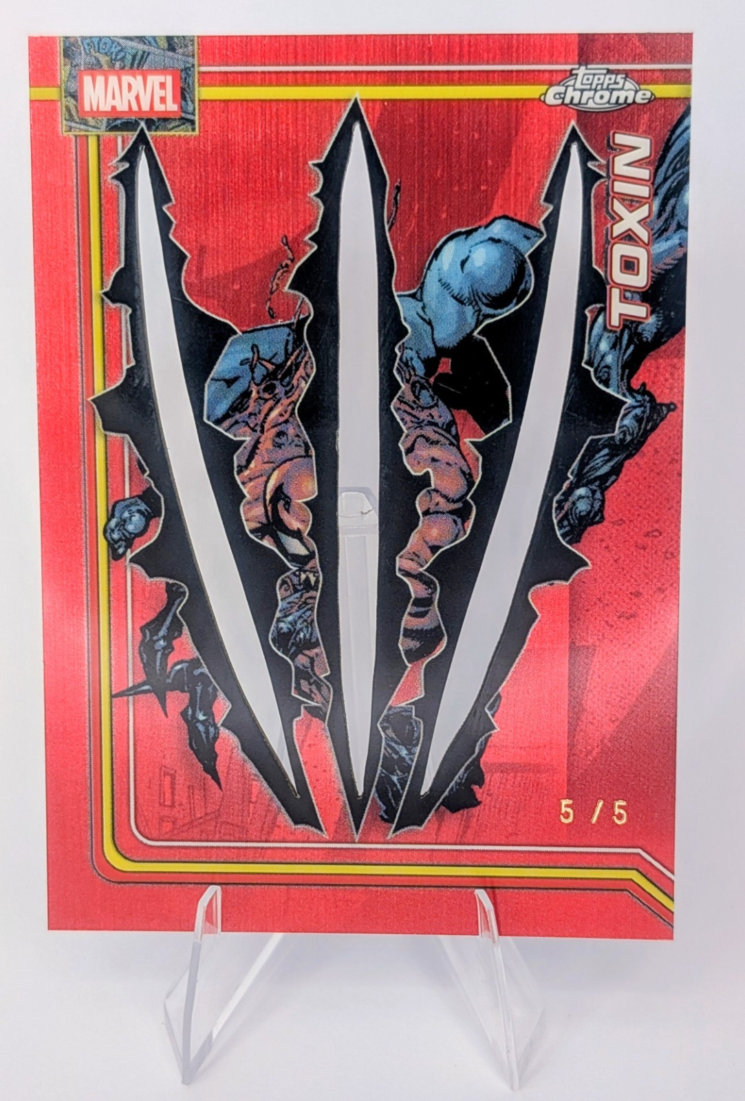 2026 Topps Chrome Marvel TOXIN Red Refractor CLAW 5/5 SUPER RARE!!!
