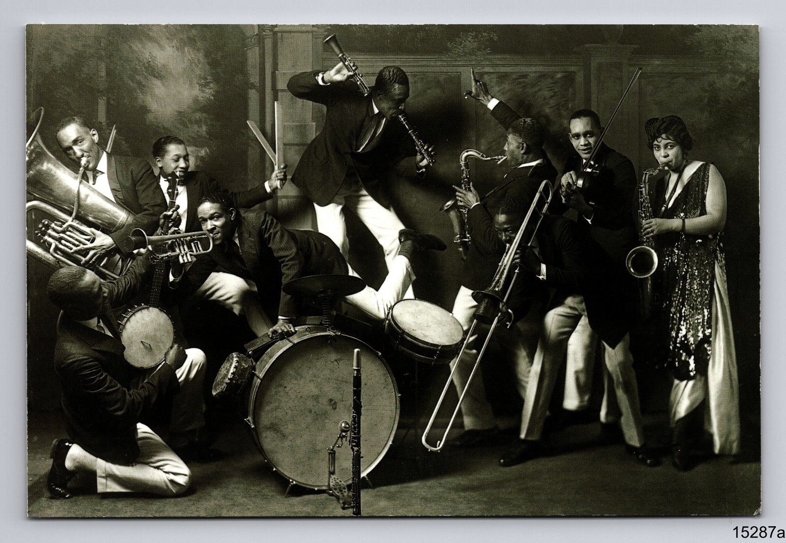 St. Louis Cotton Club Band ca 1925 Block Bros Studio Continental MO Postcard