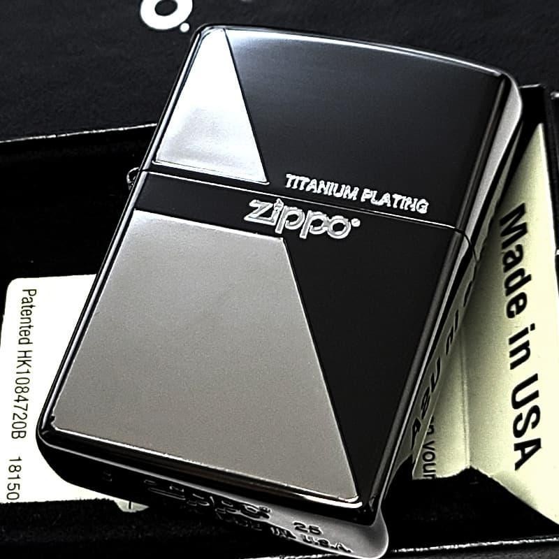Zippo Black Titanium Coating with Etched Engraving Regular Lighter