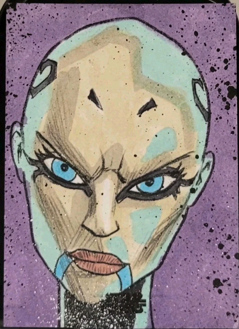Topps Star War Asajj Ventress Sketch 1/1