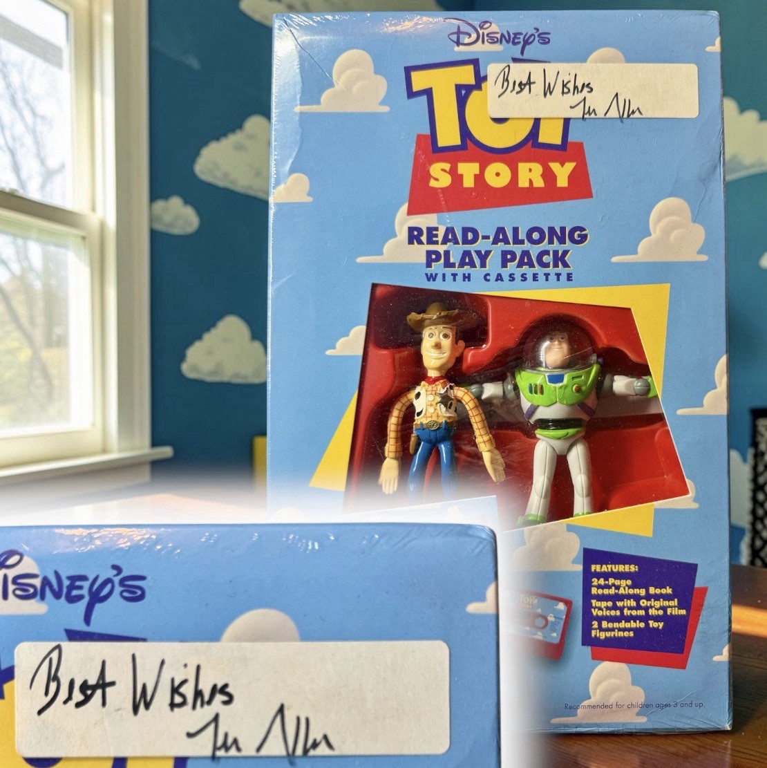 Vtg Toy Story Read-Along Play Pack SIGNED by Tim Allen Buzz Lightyear Woody 1995