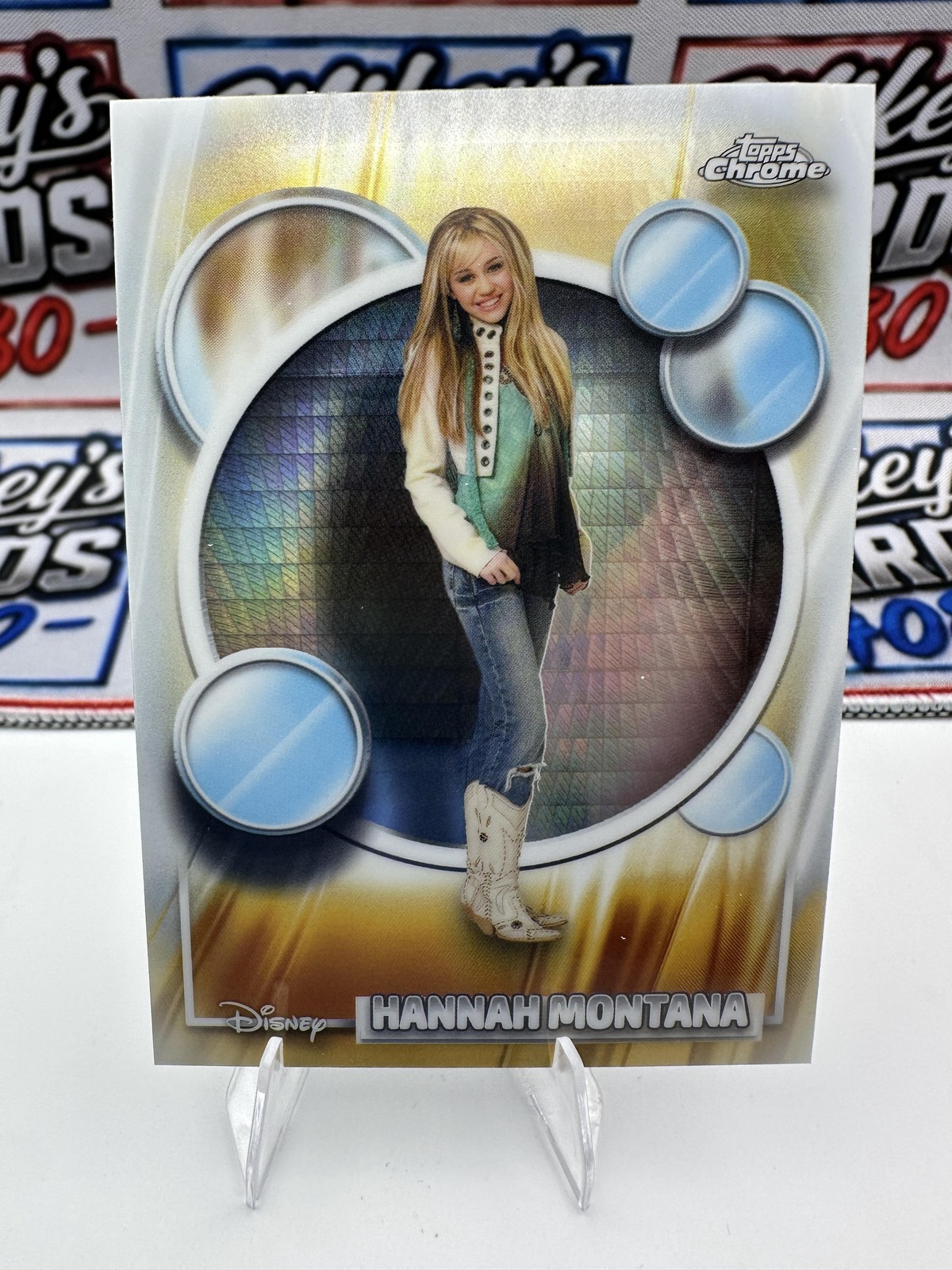 Hannah Montana 2026 Topps Chrome Disney #4 Prism Refractor Miley Cyrus