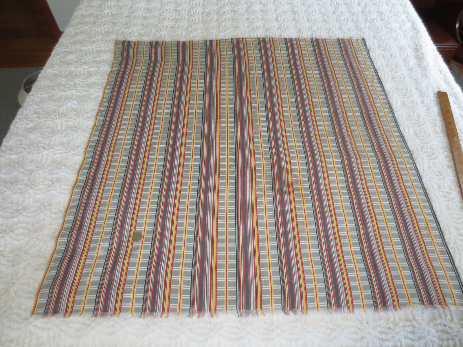 Vintage MULTI-COLOR STRIPE Cotton FEEDSACK for Quilting – 36 1/2″ x 39″