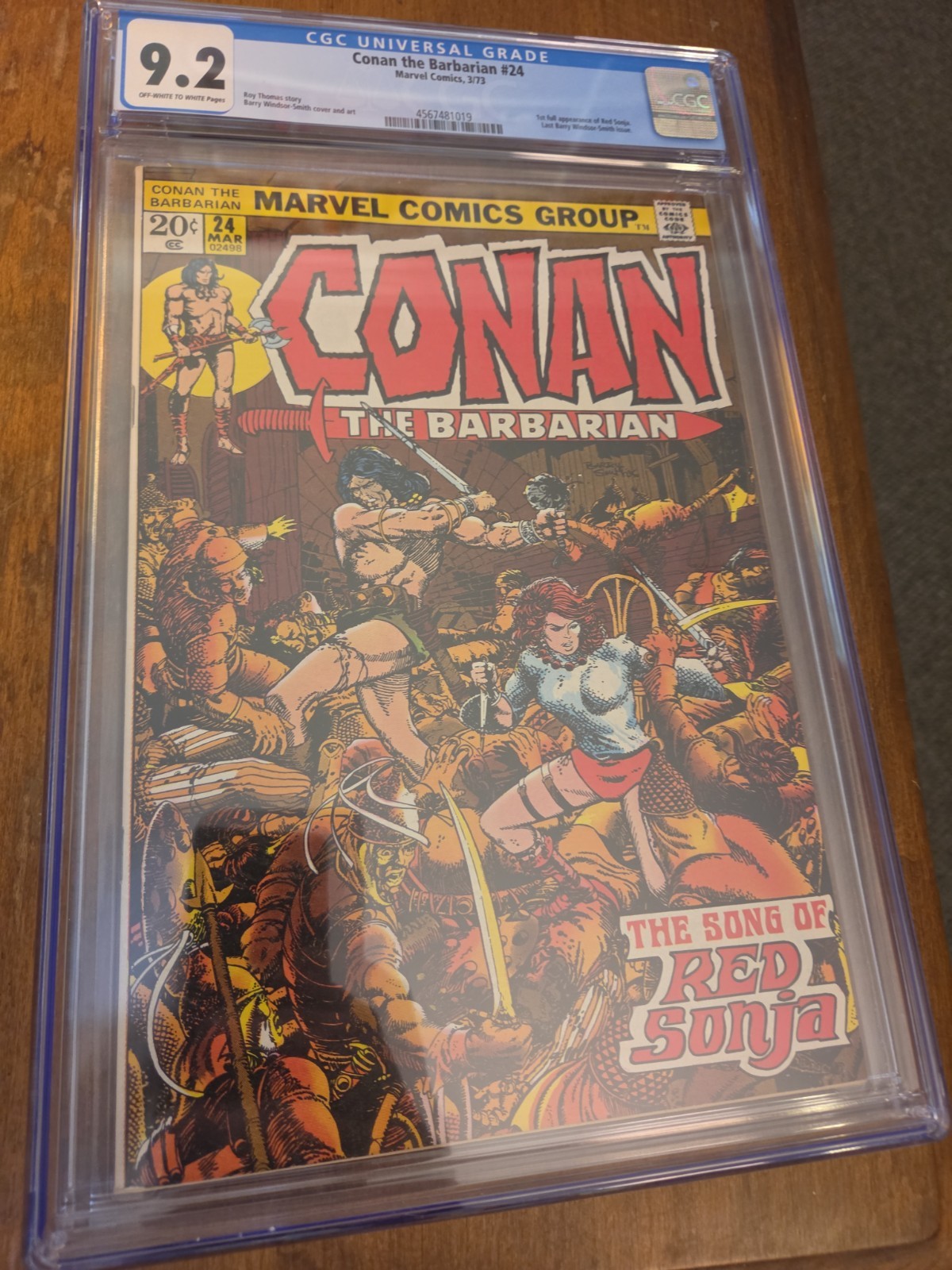 Conan The Barbarian #24 CGC 9.2 Key 1st Appearance Red Sonja Free Shipping