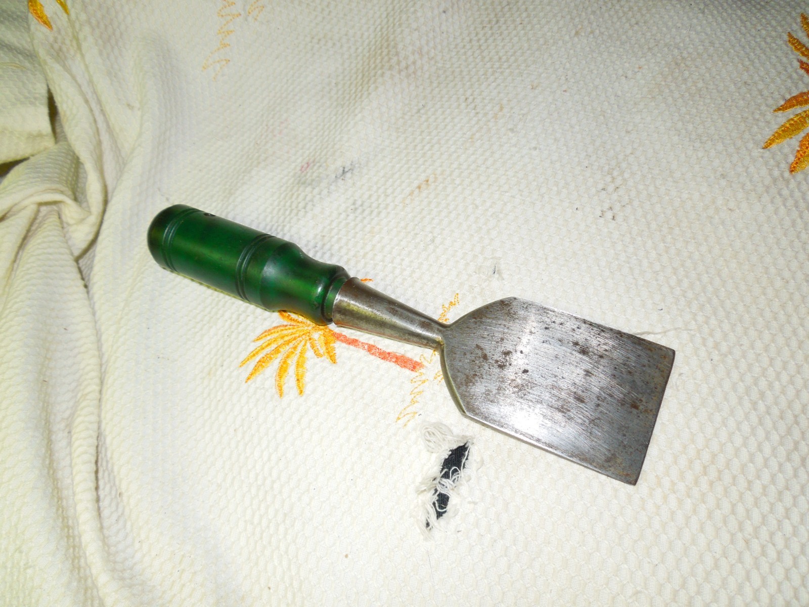 Vintage Greenlee 2” Bevel-edge Socket Chisel Hard Wear Handle USA Green