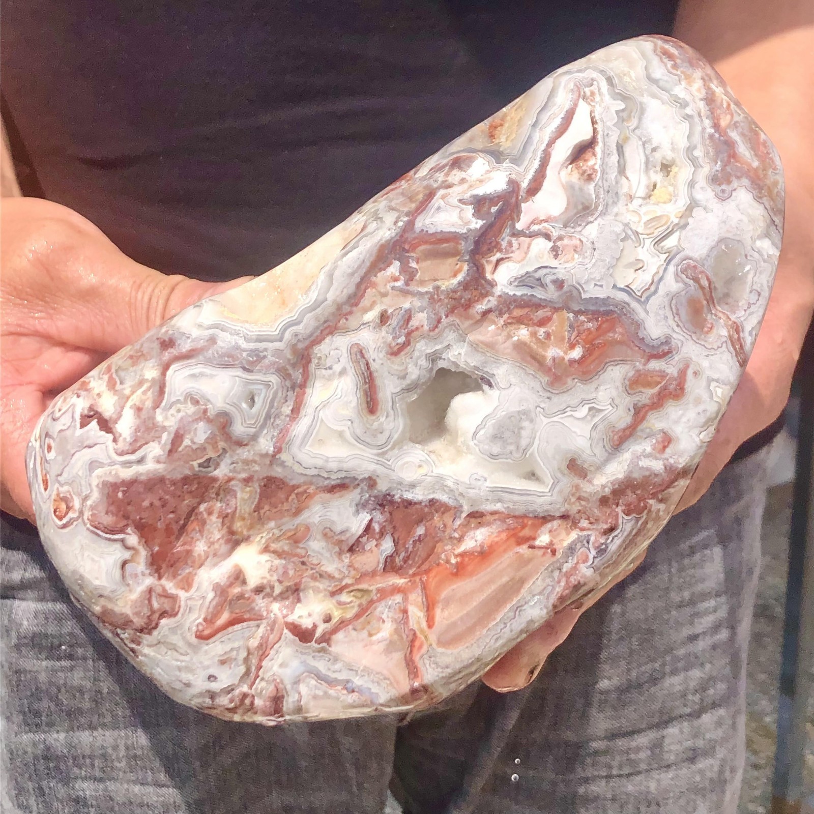 5.76lb Natural Crazy agate stone quartz crystal cluster mineral samples