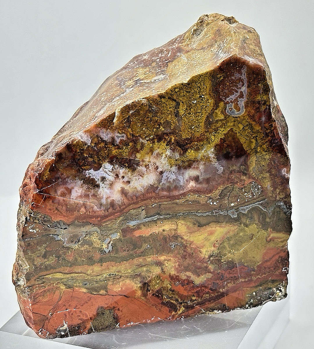 Moroccan Agate Face Polished Stand Up Display Specimen 1.5 lb