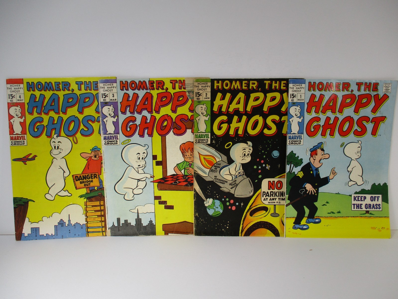 HOMER THE HAPPY GHOST VOL 2 #1-4 SET similarly spooky 1969-1970 Marvel (s 15969)