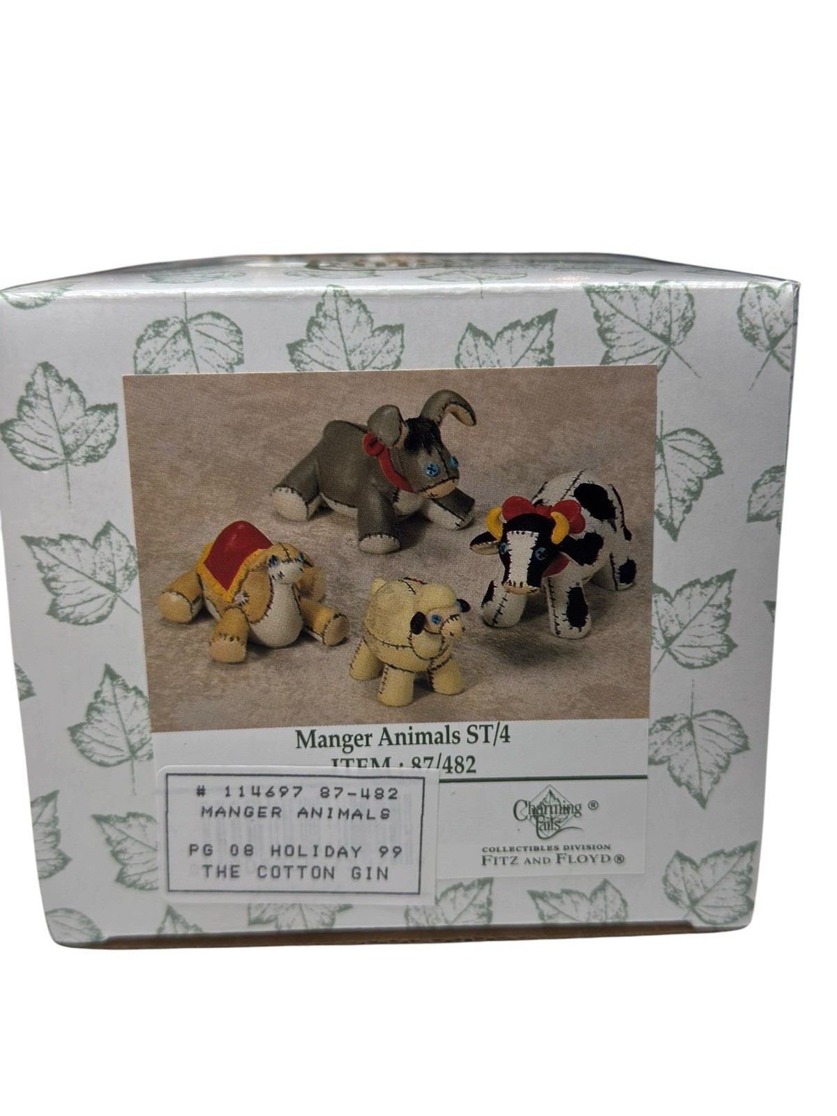 Vintage Fitz & Floyd Charming Tails Manger Animals Set 4 NIB Christmas