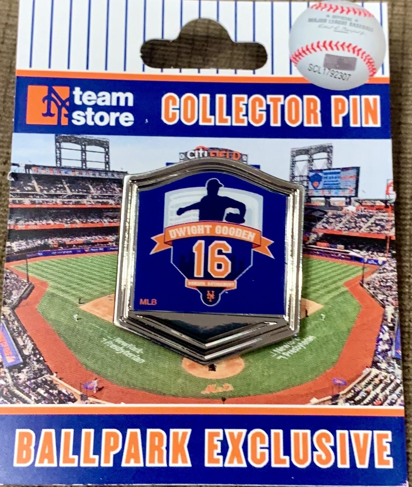 NY METS DWIGHT GOODEN PIN 2024 RETIREMENT #16 DOC CITI FIELD MLB BASEBALL
