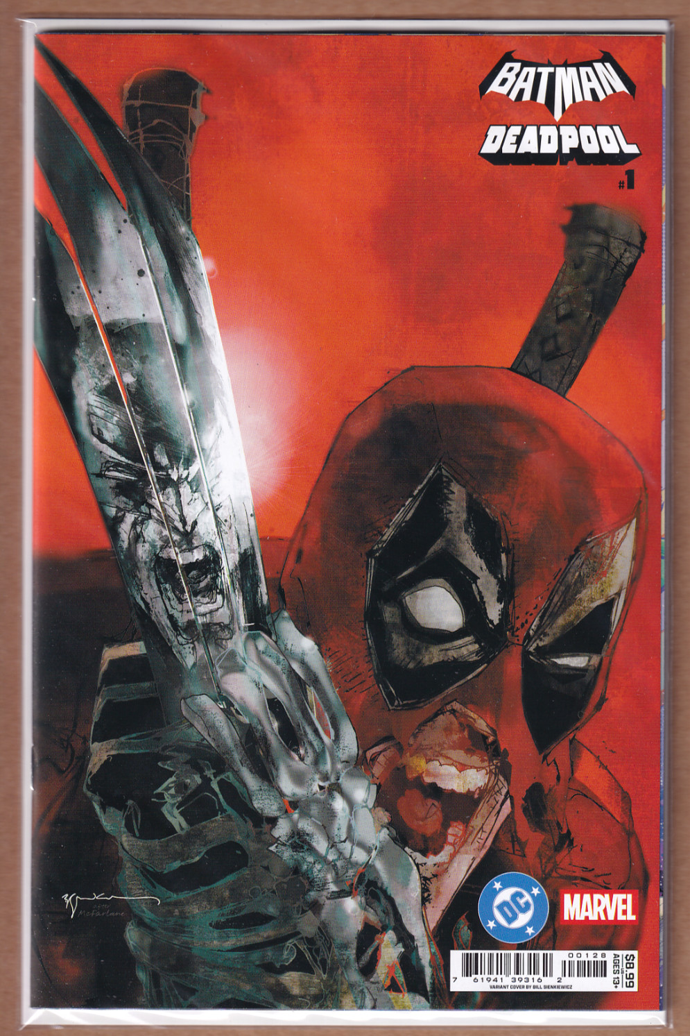 BATMAN DEADPOOL #1 BILL SIENKIEWICZ HULK 340 MCFARLANE HOMAGE VARIANT 2025 NM