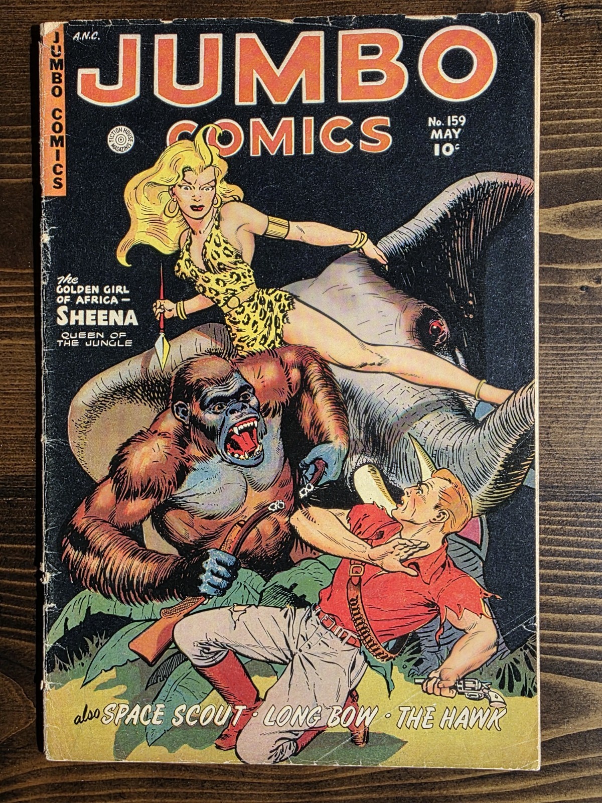 JUMBO COMICS #159 Fiction House 1952 – Sheena – Golden Age Jack Kamen & Bob Webb