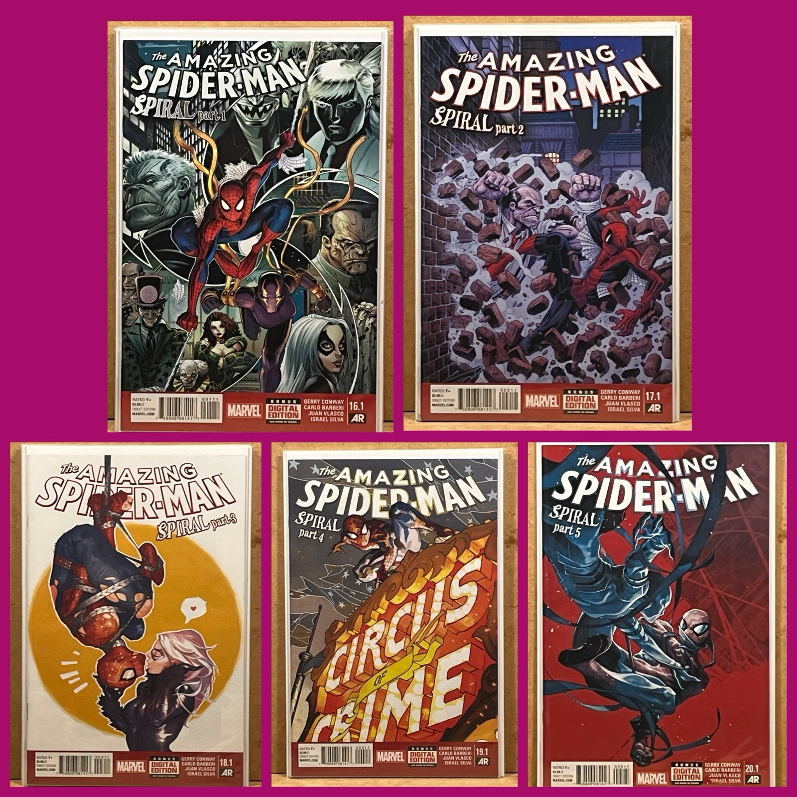 Amazing Spider-Man 16.1 17.1 18.1 19.1 20.1 Complete 5 Issue Spiral Story Arc