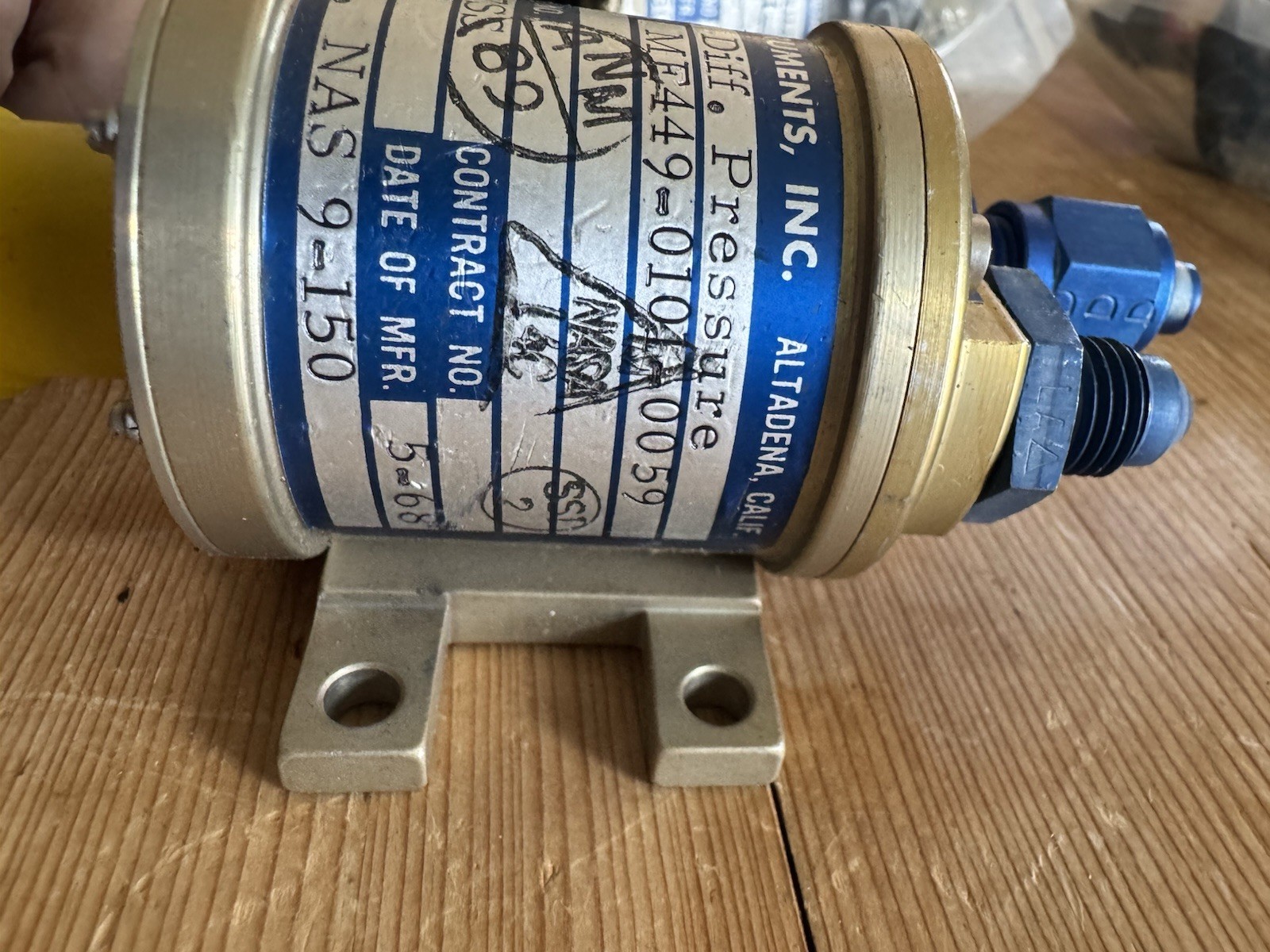 Apollo Artifact NAS 9-150 Solid State Transducer Pressure Diff. ME449-0101-0059
