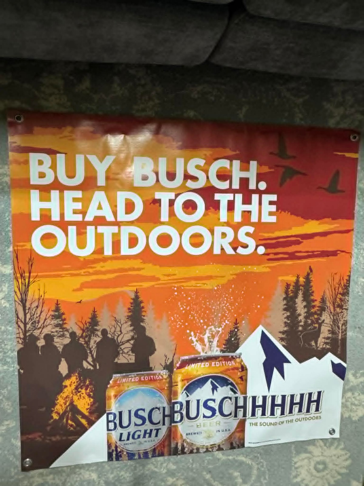 Busch Light Buy Busch Head To The Outdoors Banner 36×36 Hunting Camp Buschhhh