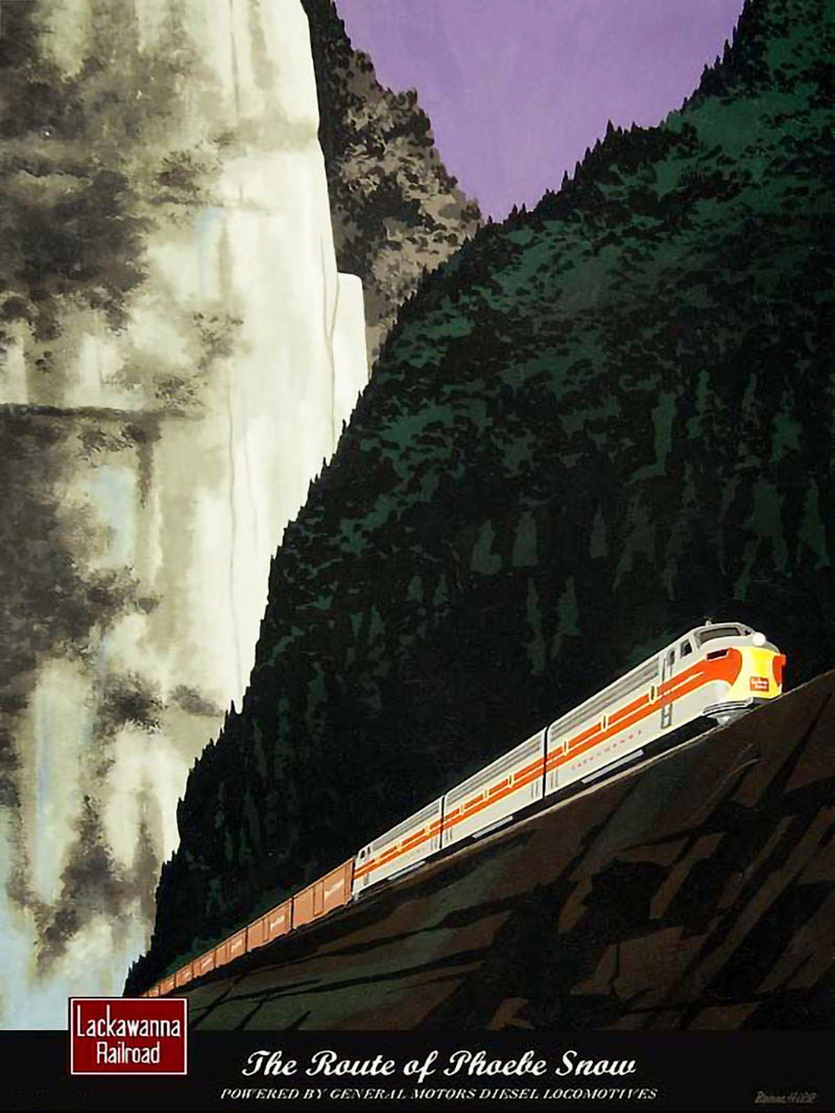 GM Lackawanna Railroad Phoebe Snow poster by Bern Hill ca. 1950 5 x 7 Photo