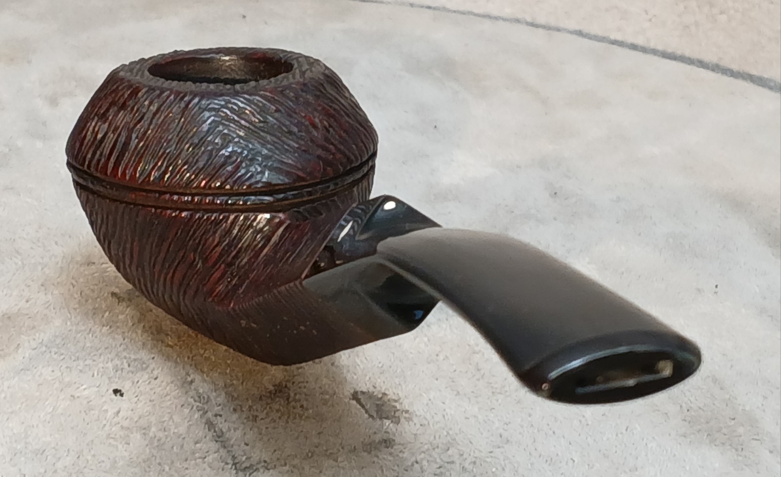Superb Dr Grabow Starfire Wire Rusticated Bent Bulldog Tobacco Pipe 1950s