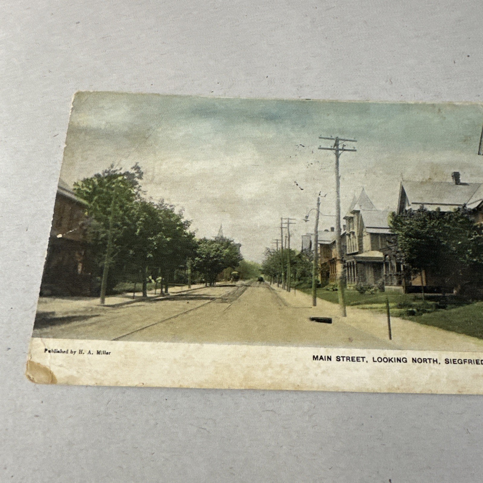 Siegfried Pennsylvania Main Street 1908 Antique Divided Back Postcard Posted