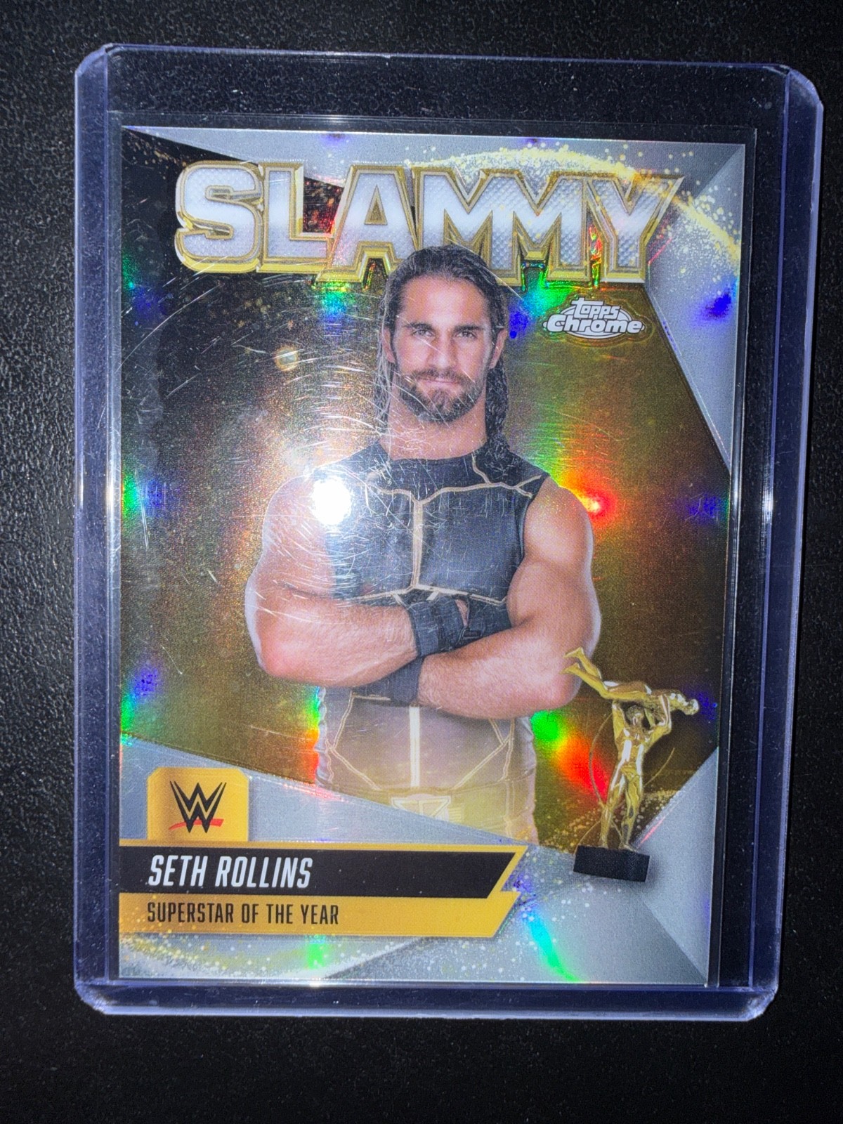 Topps 2025 WWE Topps Chrome Slammy Superstar of the Year Seth Rollins #SSE-3