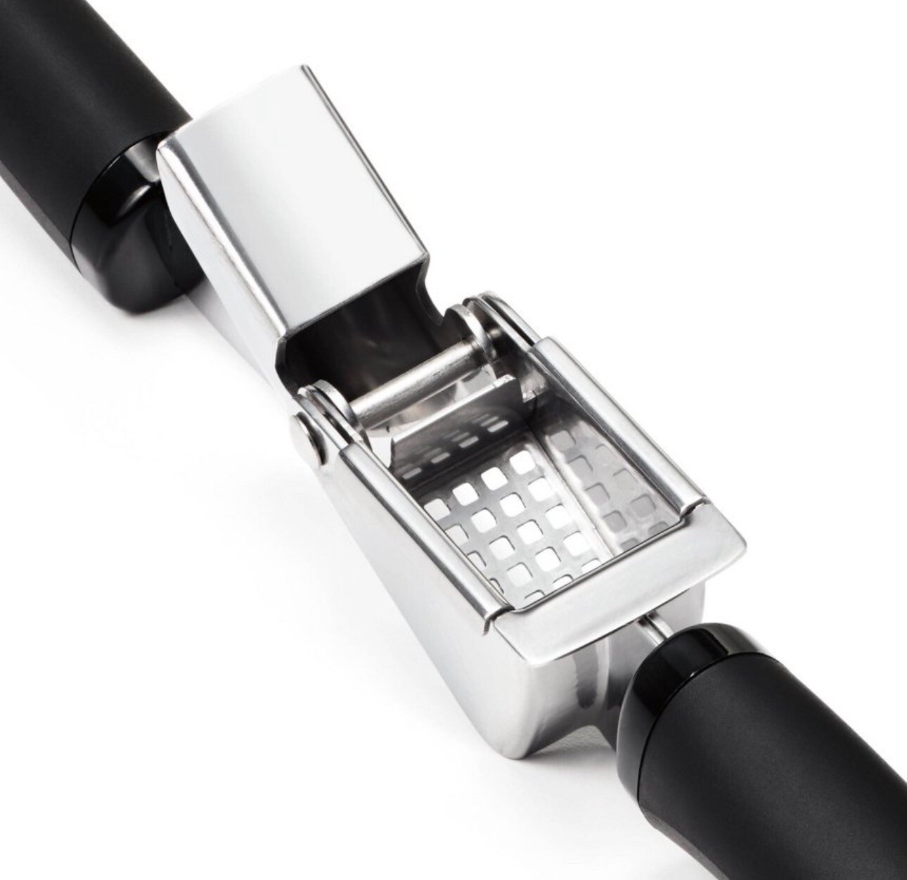 OXO SoftWorks Soft-Handled Garlic Press Stainless Steel New Large Capacity