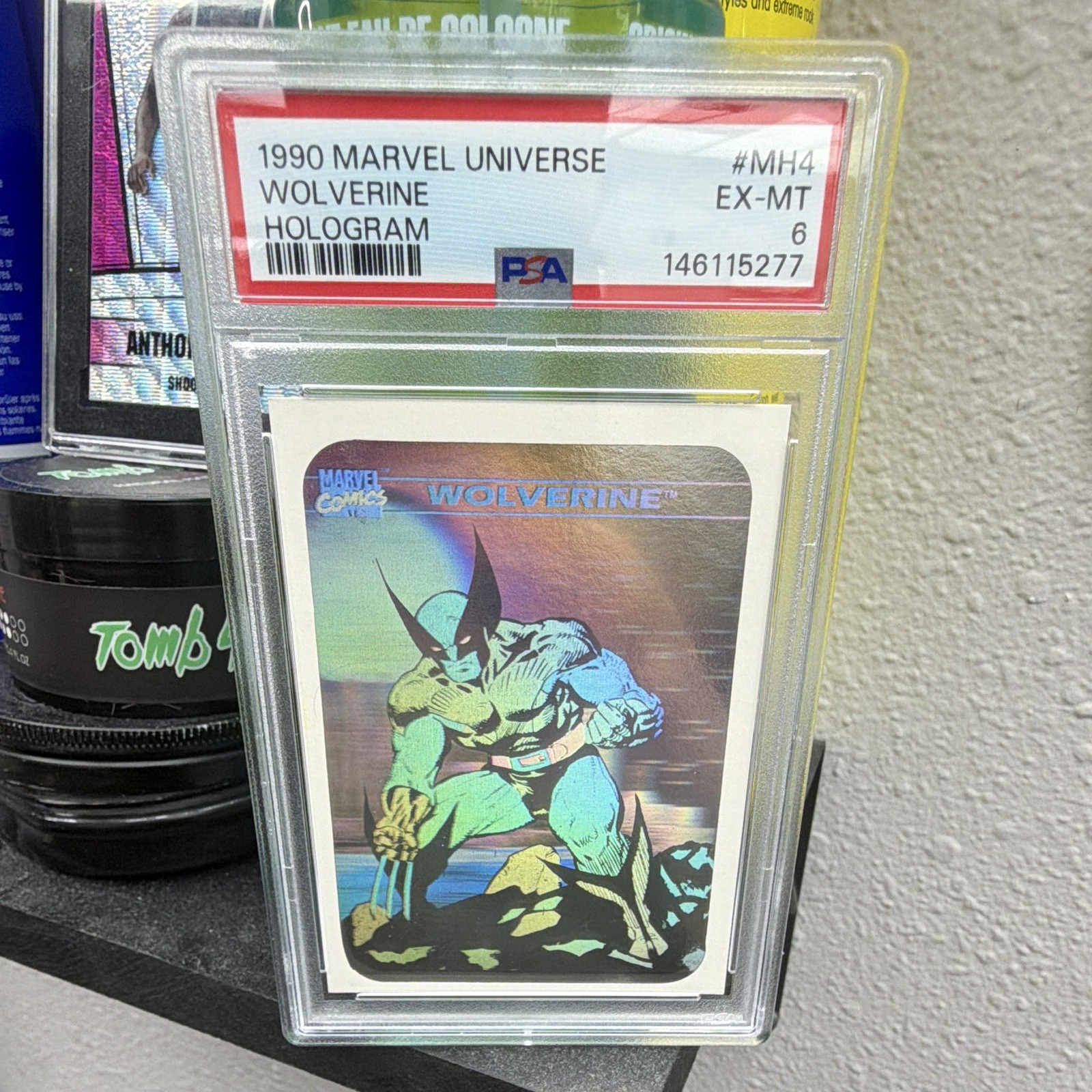 1990 Marvel Universe Hologram MH4 Wolverine Non-Sport Trading Card PSA 6
