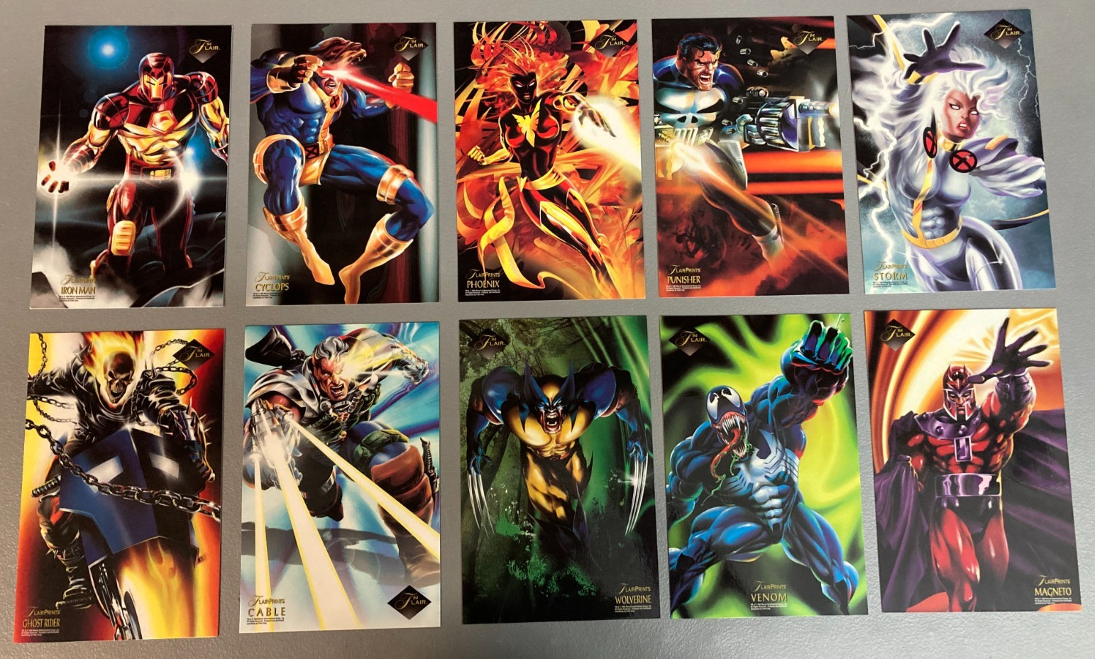 1994 MARVEL Annual Flair Prints Jumbo 10 Card Set