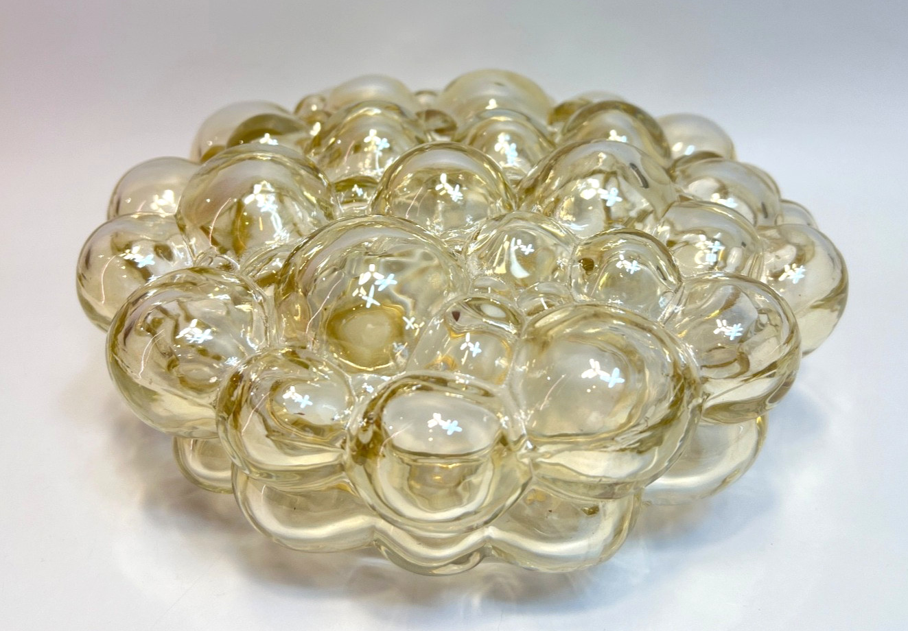1960 Helen Tynell Bubble Glass Ceiling Wall Lamp Shade Flush Mount Light fixture