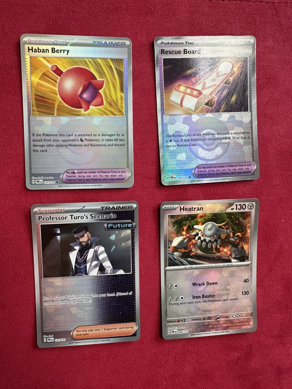 Heatran HabanBerry Prof Turo’s Rescue Board Prismatic Evolution Bundle Pokeball