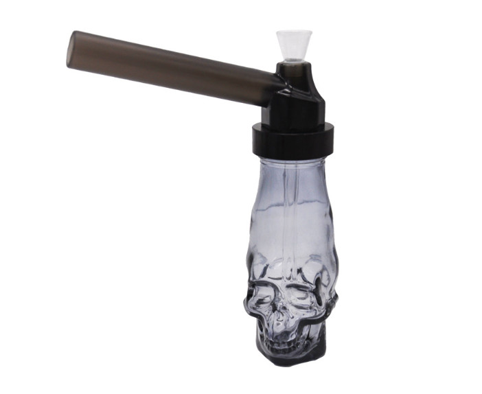 Portable Black Hookah Screw on Bottle Converter Water Glass Bong with Bottle
