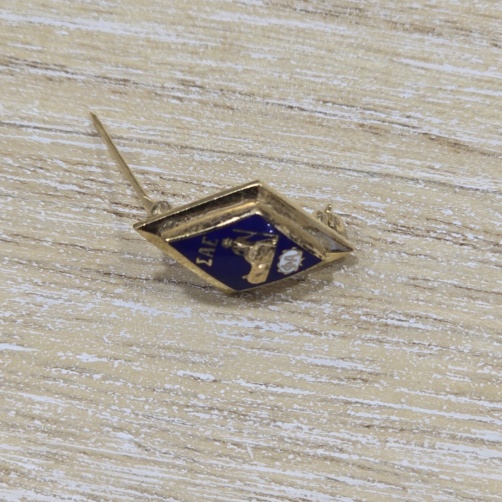 SAE Sigma Alpha Epsilon Minerva Swagger Badge Fraternity Pledge Pin