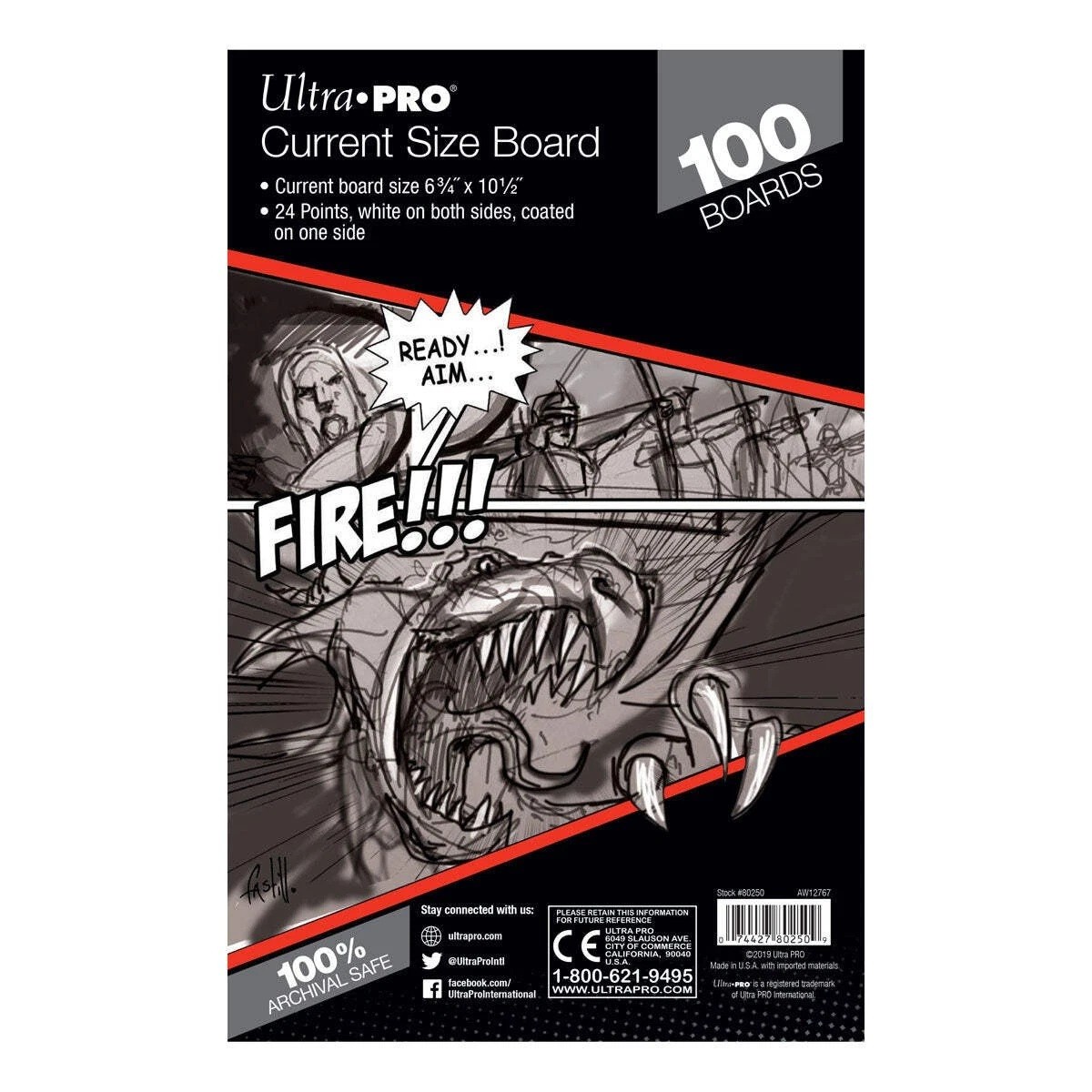 Ultra Pro Boards – Current 6 3/4 x 10 1/2 (100 per pack)