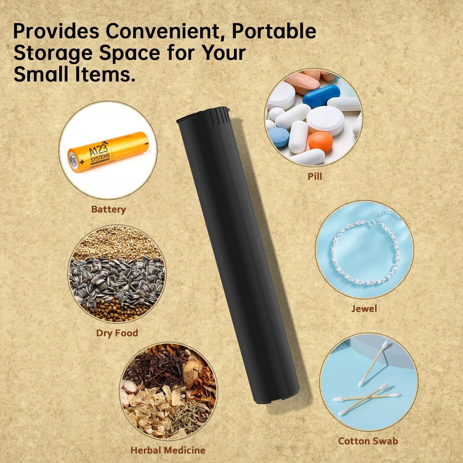 116mm Pre Roll Tubes – 50 Pcs Waterproof Airtight Odor Sealing Smell Proof C…