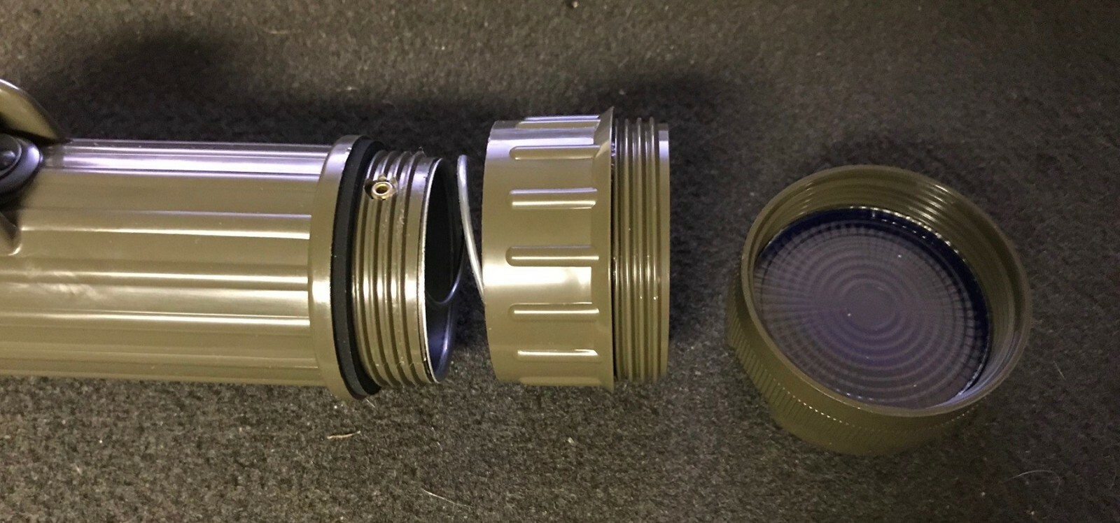 Fulton MX-991/U Angle Head Flashlight US Military “OD Green” New in Box!