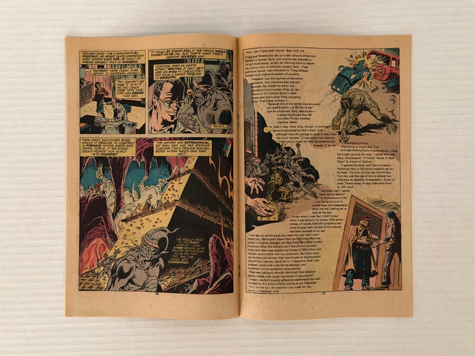 Man-Thing #22 SIGNED Steve Gerber Final Issue Marvel 1975 High Grade Horror 🦠