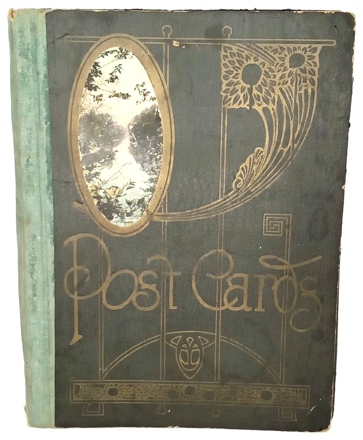Antique 1900s Edwardian Era Postcard Album Art Nouveau Storage Book New Arrival