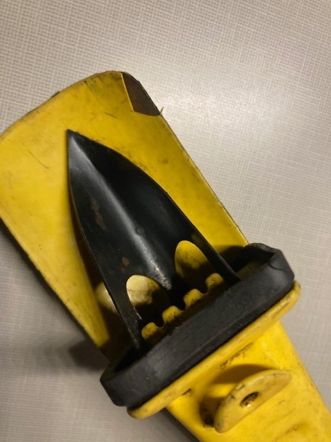 Vintage Oil Can Opener Pour Spout Nozzle Puncture Metal Gas Station Yellow