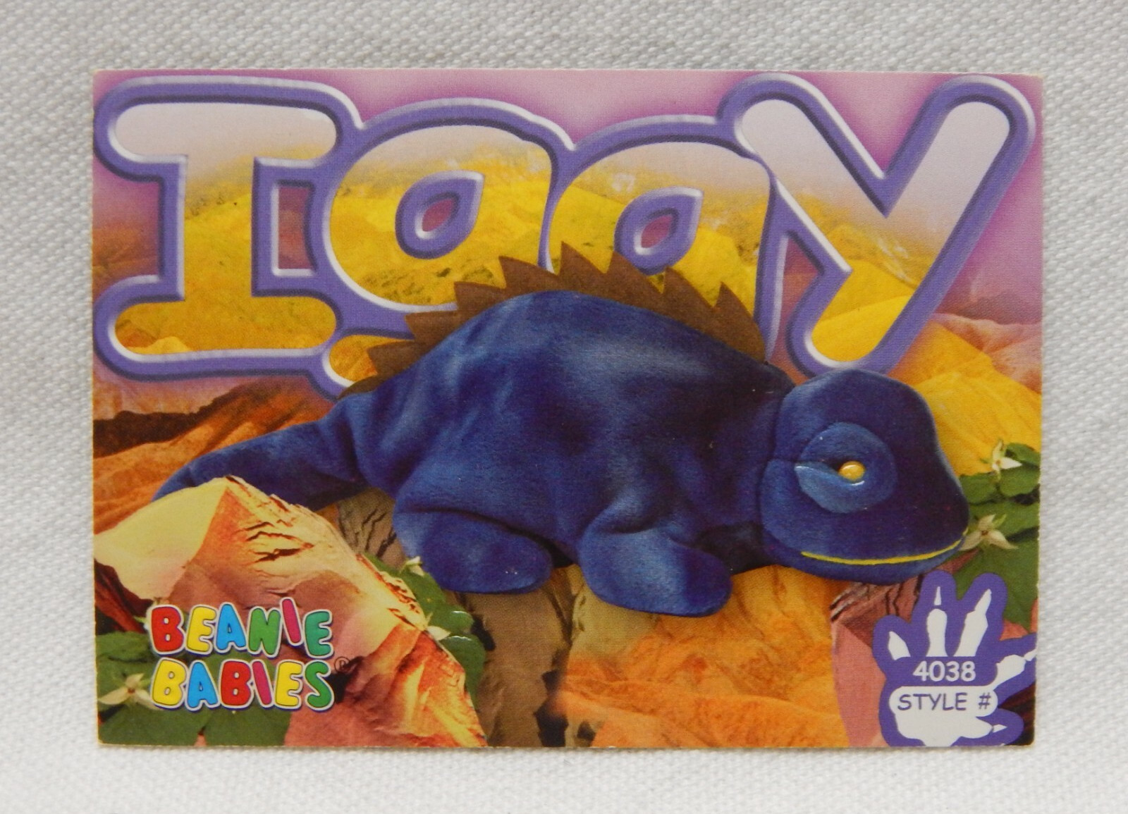 Beanie Babies Card 200 Iggy The Ty Dye Iguana