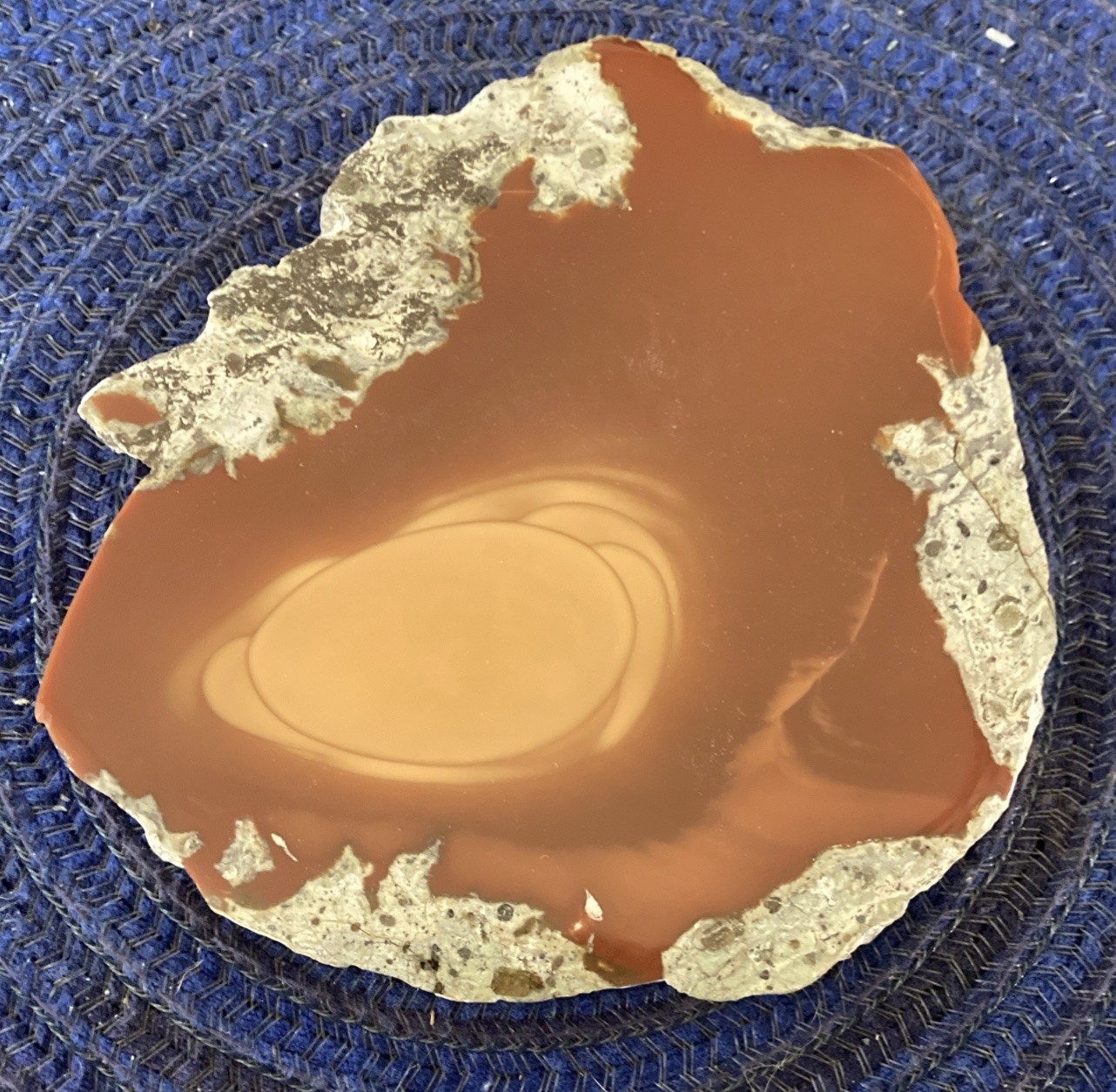 Bruneau Jasper Polished End Cut- Gorgeous Orbed Specimen Weighing 4.4oz #77