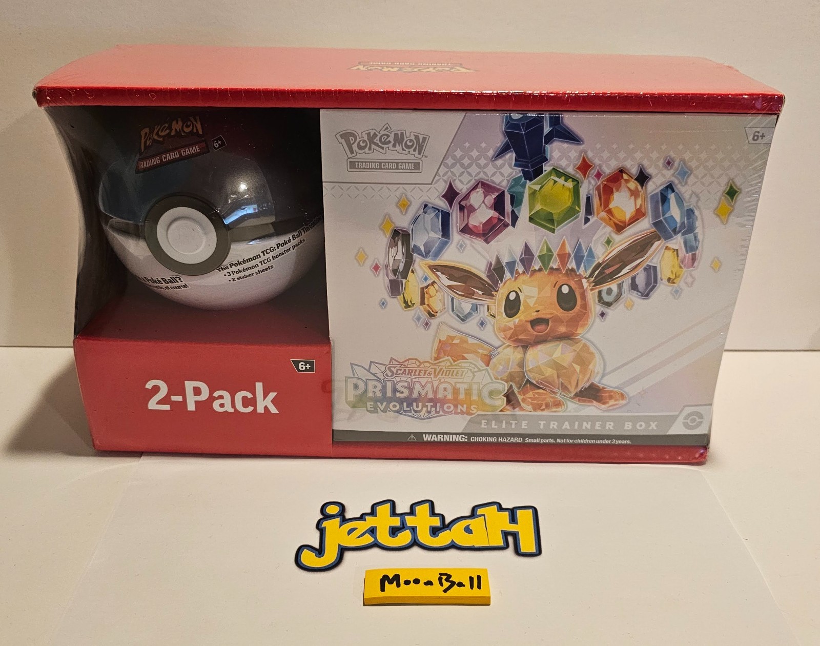 Pokémon Prismatic Evolutions ETB + Moon Ball (Sam’s Bundle) SV8.5 NEW/SEALED!