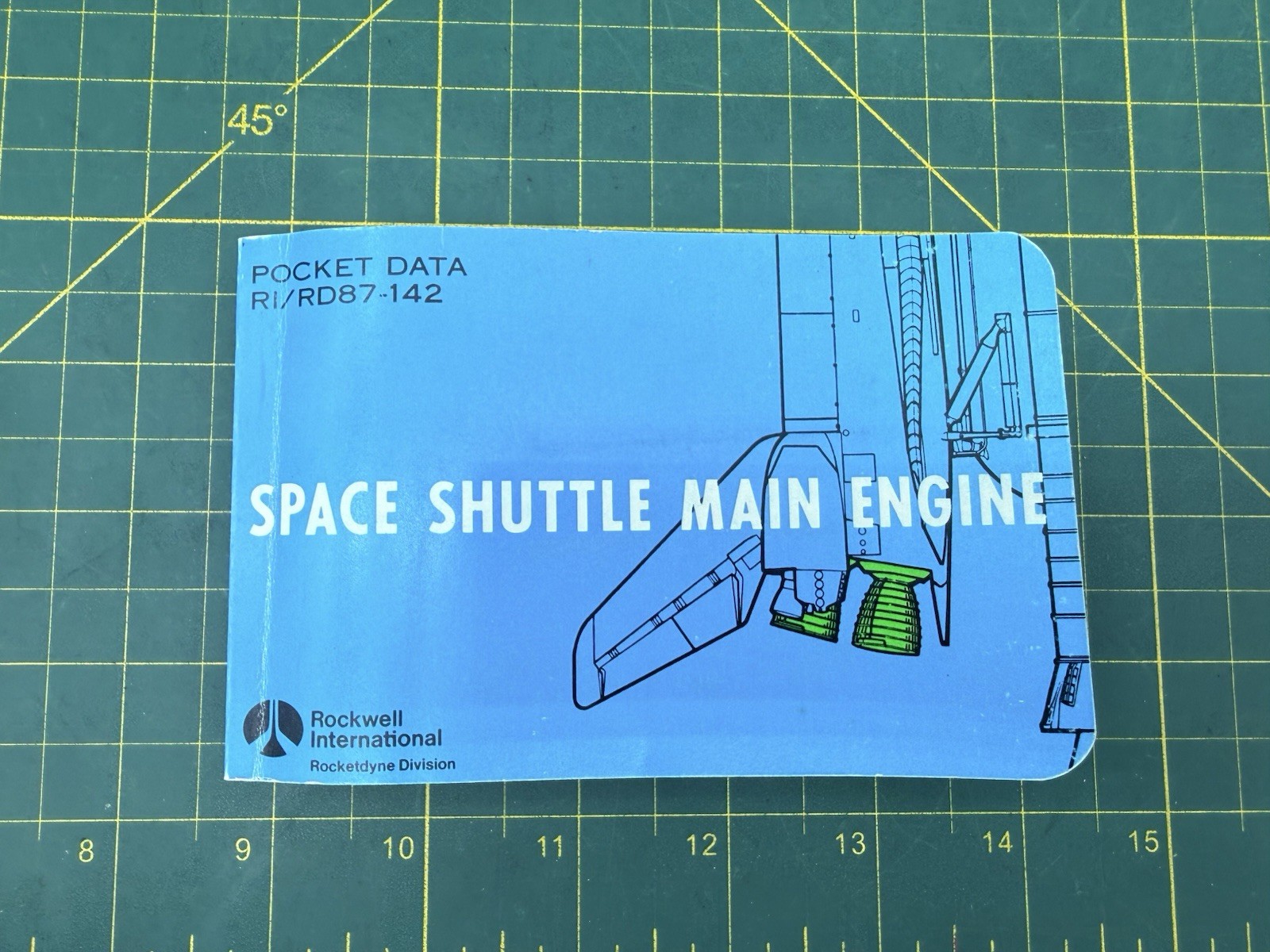 SPACE SHUTTLE MAIN ENGINE POCKET DATA RI/RD87-142 Book & Card – Rockwell Int