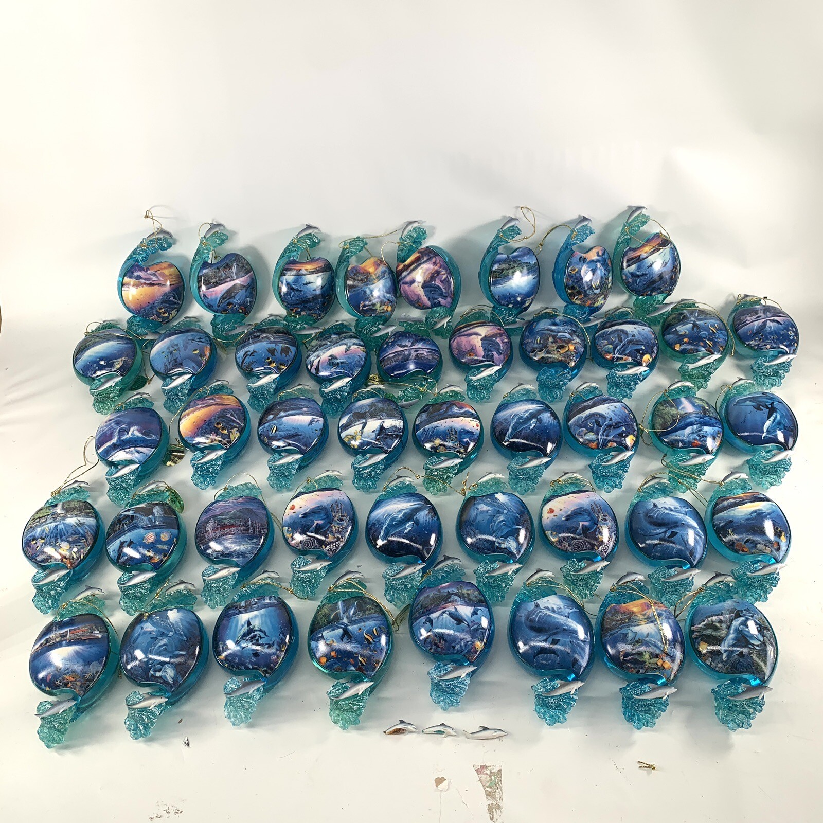 Bradford Exchange Above & Below Dolphin Ornament Lot of 44 Christian Lassen